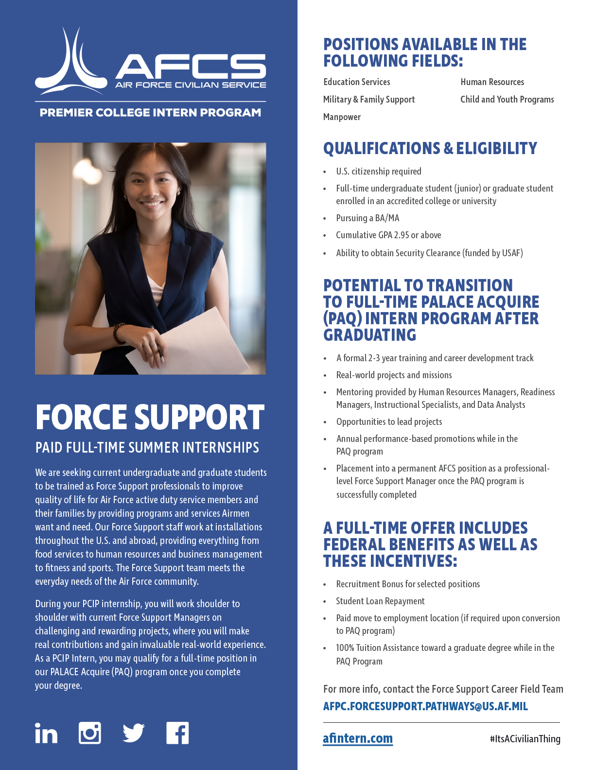 AFCS Premier College Intern Brochure.