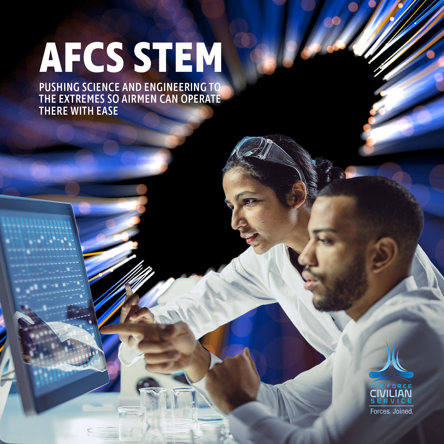 Two scientests with the title 'AFCS STEM'.