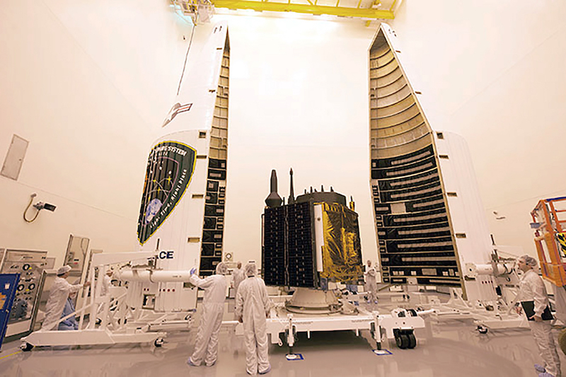 Rocket assembly in a clean room