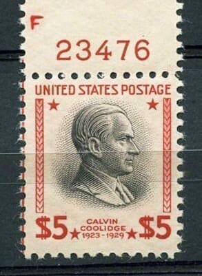 A stamp with President Calvin Coolidge.