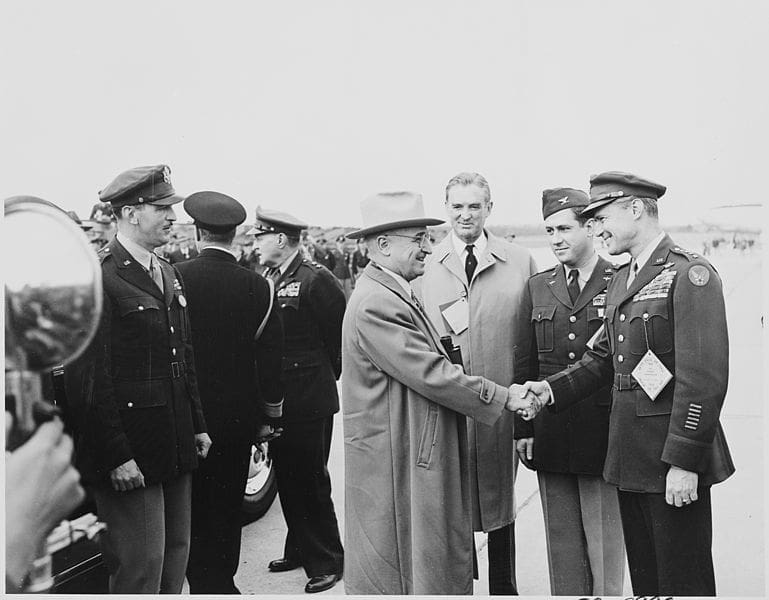 Men shaking hands.