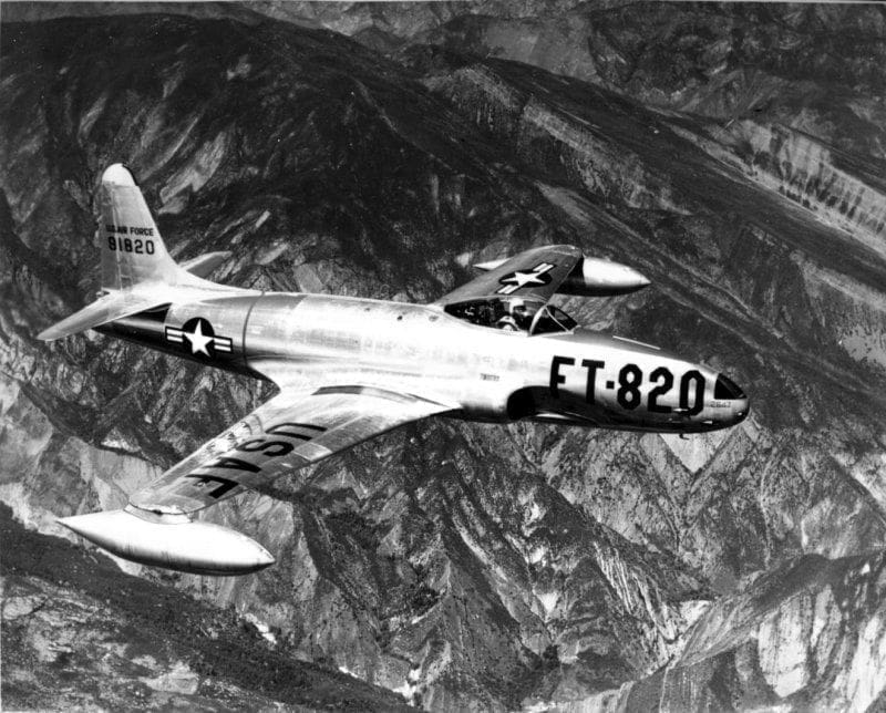 An F-80 'Shooting Star' Jet.