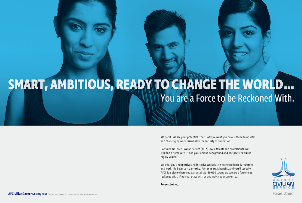 Three people with the title 'Smart, Ambitious, Ready to Change the World... You are a force to be reckoned with.