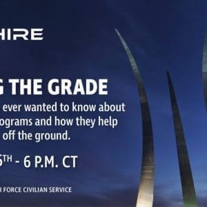 Aim Hire Episode 2: AFCS Internships Turning Higher Education Up a Degree or Two. A three pronged sculpture extends into the sky.