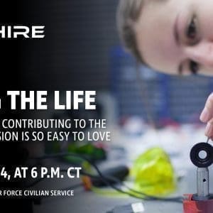 Aim Hire Episode 37: Living the Life, Discover Why Contributing to the Air Force Mission is so Easy to Love. A woman working with electronics.