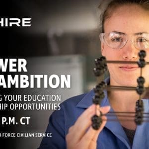 Aim Hire Episode 34: Empower Your Ambition, Transforming Your Education with Internship Opportunities. A woman wearing safety glasses.