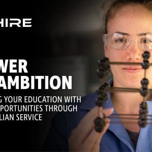 Aim Hire Episode 34: Empower Your Ambition, Transforming Your Education with Internship Opportunities. A woman wearing safety glasses.