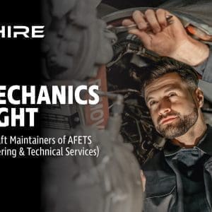 Aim Hire Episode 40: The Mechanics of Flight, Enhancing The Safety and Efficiency of Aircraft Maintenance. A man wearing coveralls using a wrench.